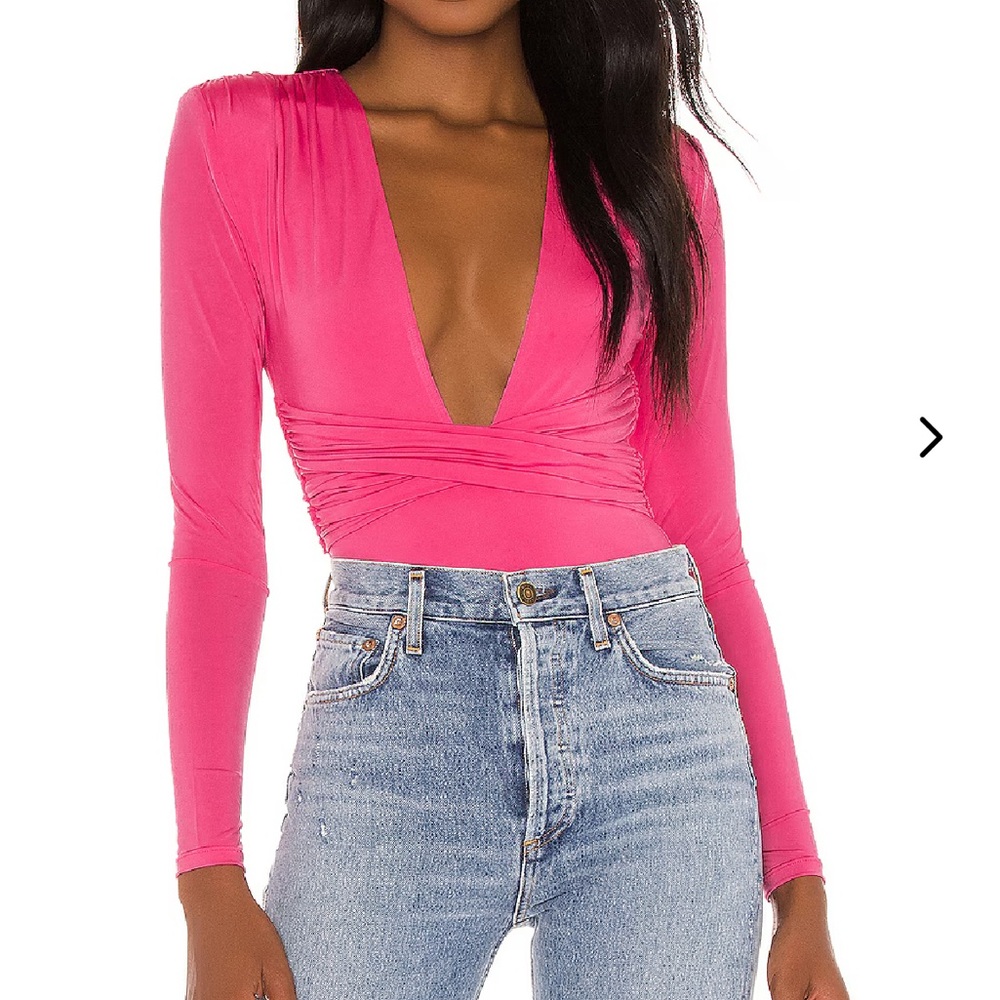 Lovers and Friends Anya pink bodysuit worn 1x size large